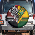 Rugby New Zealand and Australia Spare Tire Cover Burgundy Koru Geometric with Aboriginal Chevron Sport Style