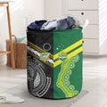 Rugby Cook Islands and Australia Laundry Basket Tatau Tribal with Aboriginal Chevron Sport Style