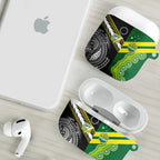Rugby Cook Islands and Australia AirPods Case Tatau Tribal with Aboriginal Chevron Sport Style