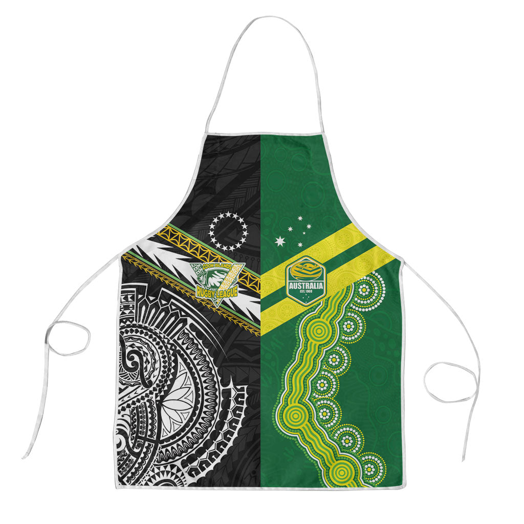 Rugby Cook Islands and Australia Apron Tatau Tribal with Aboriginal Chevron Sport Style