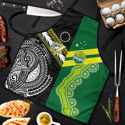 Rugby Cook Islands and Australia Apron Tatau Tribal with Aboriginal Chevron Sport Style