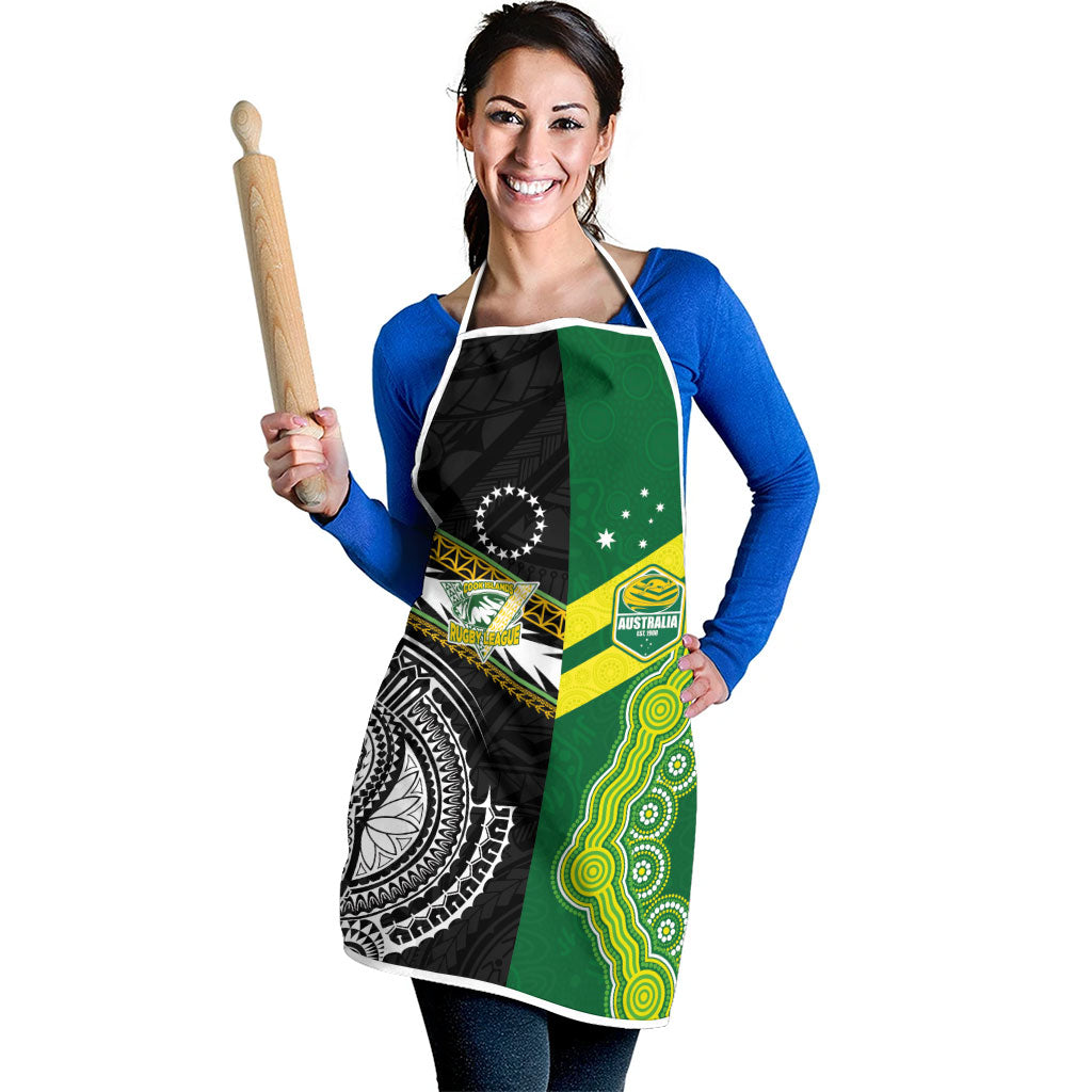 Rugby Cook Islands and Australia Apron Tatau Tribal with Aboriginal Chevron Sport Style