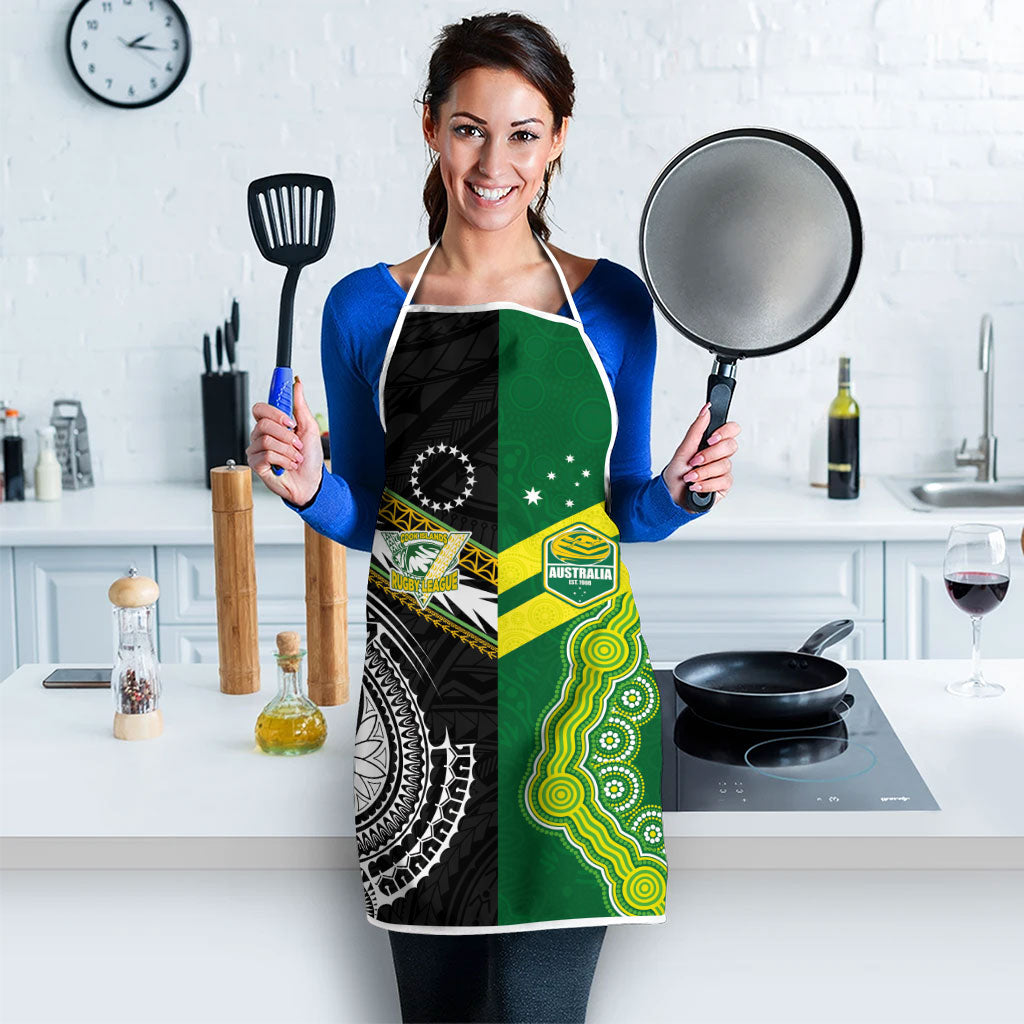 Rugby Cook Islands and Australia Apron Tatau Tribal with Aboriginal Chevron Sport Style