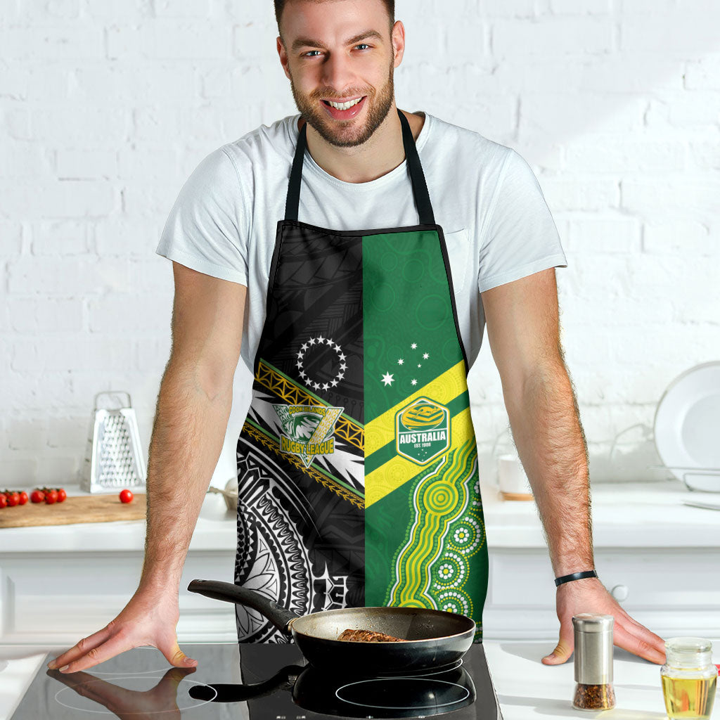 Rugby Cook Islands and Australia Apron Tatau Tribal with Aboriginal Chevron Sport Style