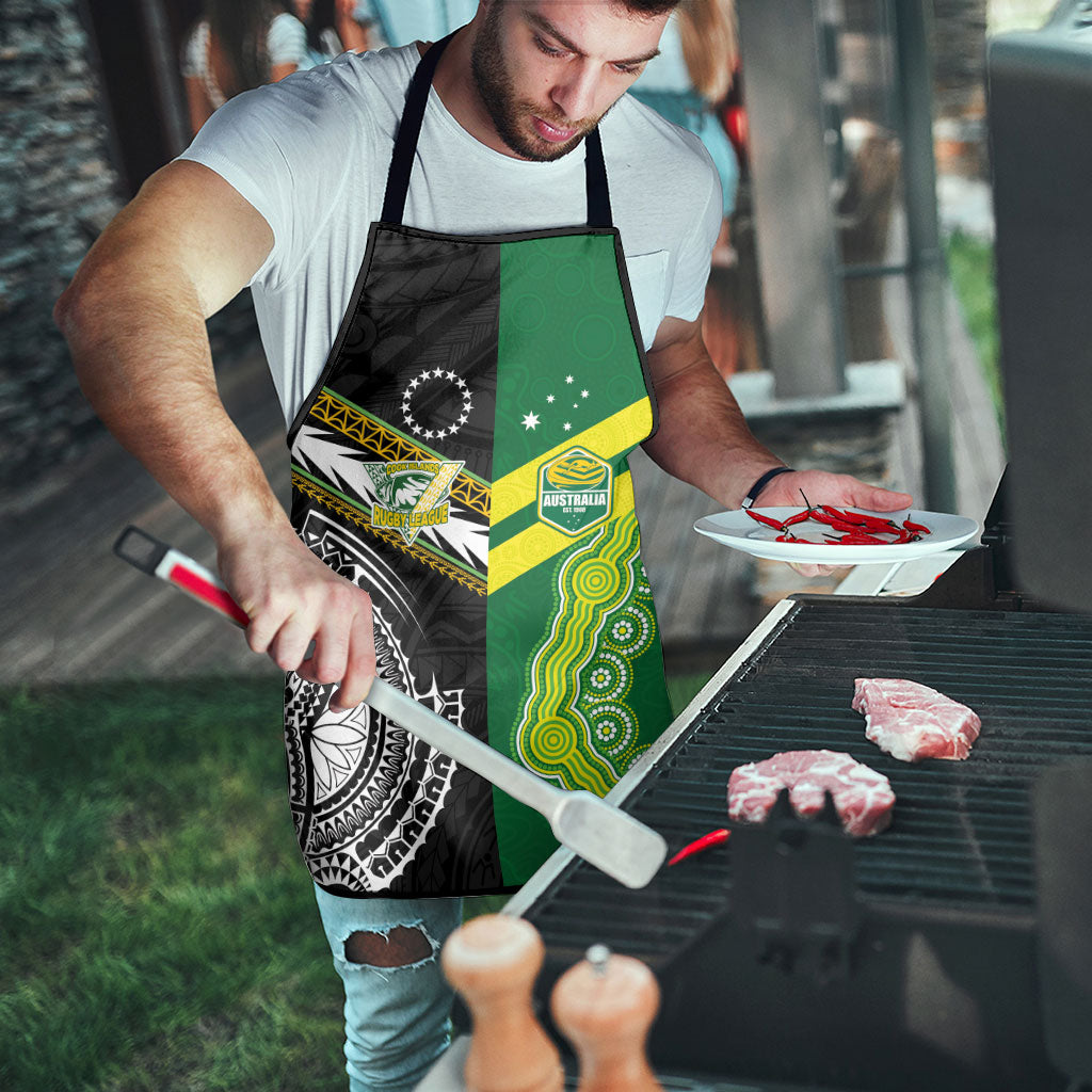 Rugby Cook Islands and Australia Apron Tatau Tribal with Aboriginal Chevron Sport Style
