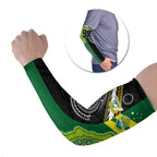 Custom Rugby Cook Islands and Australia Arm Sleeves Tatau Tribal with Aboriginal Chevron Sport Style