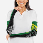 Custom Rugby Cook Islands and Australia Arm Sleeves Tatau Tribal with Aboriginal Chevron Sport Style