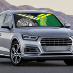 Rugby Cook Islands and Australia Auto Sun Shade Tatau Tribal with Aboriginal Chevron Sport Style