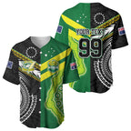 Custom Rugby Cook Islands and Australia Baseball Jersey Tatau Tribal with Aboriginal Chevron Sport Style