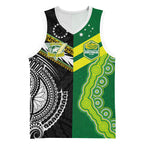 Custom Rugby Cook Islands and Australia Basketball Jersey Tatau Tribal with Aboriginal Chevron Sport Style