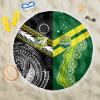 Rugby Cook Islands and Australia Beach Blanket Tatau Tribal with Aboriginal Chevron Sport Style