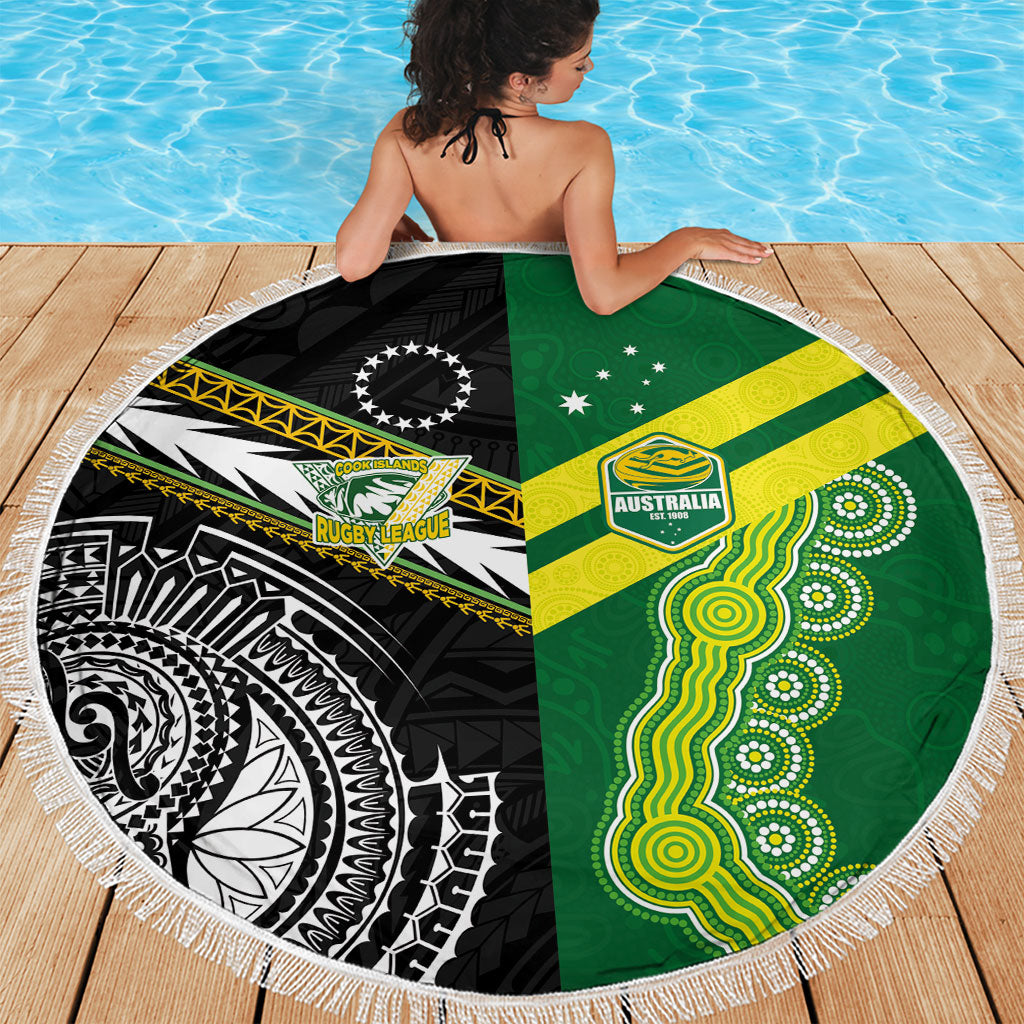 Rugby Cook Islands and Australia Beach Blanket Tatau Tribal with Aboriginal Chevron Sport Style