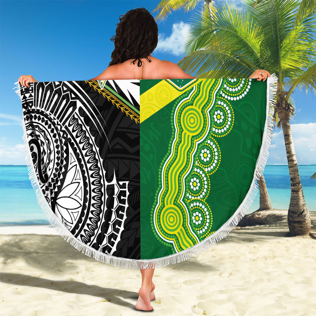 Rugby Cook Islands and Australia Beach Blanket Tatau Tribal with Aboriginal Chevron Sport Style