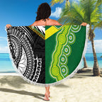 Rugby Cook Islands and Australia Beach Blanket Tatau Tribal with Aboriginal Chevron Sport Style