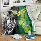 Rugby Cook Islands and Australia Blanket Tatau Tribal with Aboriginal Chevron Sport Style