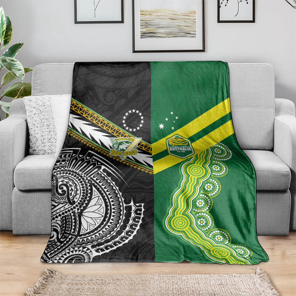 Rugby Cook Islands and Australia Blanket Tatau Tribal with Aboriginal Chevron Sport Style