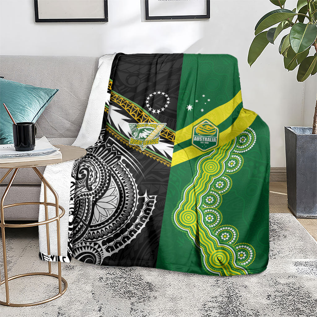 Rugby Cook Islands and Australia Blanket Tatau Tribal with Aboriginal Chevron Sport Style