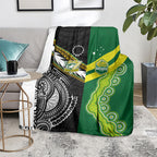 Rugby Cook Islands and Australia Blanket Tatau Tribal with Aboriginal Chevron Sport Style