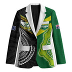 Custom Rugby Cook Islands and Australia Blazer Tatau Tribal with Aboriginal Chevron Sport Style
