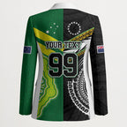 Custom Rugby Cook Islands and Australia Blazer Tatau Tribal with Aboriginal Chevron Sport Style
