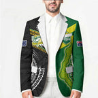 Custom Rugby Cook Islands and Australia Blazer Tatau Tribal with Aboriginal Chevron Sport Style