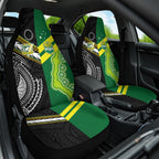Rugby Cook Islands and Australia Car Seat Cover Tatau Tribal with Aboriginal Chevron Sport Style