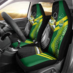 Rugby Cook Islands and Australia Car Seat Cover Tatau Tribal with Aboriginal Chevron Sport Style