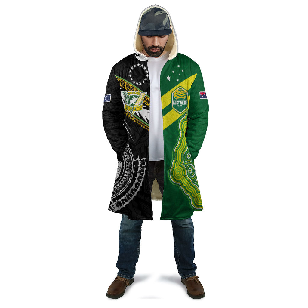 Custom Rugby Cook Islands and Australia Cloak Tatau Tribal with Aboriginal Chevron Sport Style