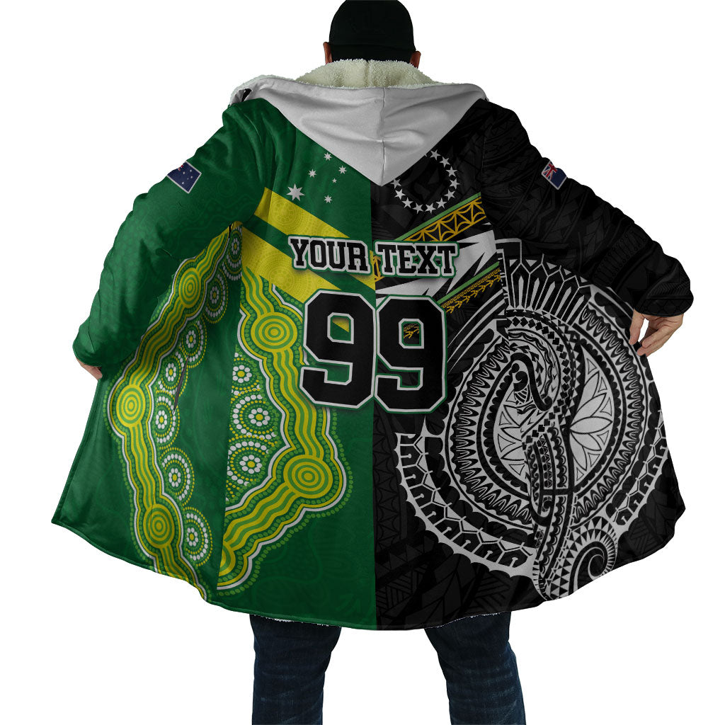 Custom Rugby Cook Islands and Australia Cloak Tatau Tribal with Aboriginal Chevron Sport Style