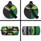 Rugby Cook Islands and Australia Duffle Bag Tatau Tribal with Aboriginal Chevron Sport Style
