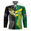 Custom Rugby Cook Islands and Australia Hockey Jersey Tatau Tribal with Aboriginal Chevron Sport Style