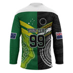 Custom Rugby Cook Islands and Australia Hockey Jersey Tatau Tribal with Aboriginal Chevron Sport Style
