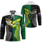 Custom Rugby Cook Islands and Australia Hockey Jersey Tatau Tribal with Aboriginal Chevron Sport Style