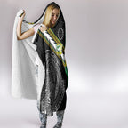 Rugby Cook Islands and Australia Hooded Blanket Tatau Tribal with Aboriginal Chevron Sport Style