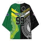 Custom Rugby Cook Islands and Australia Kimono Tatau Tribal with Aboriginal Chevron Sport Style