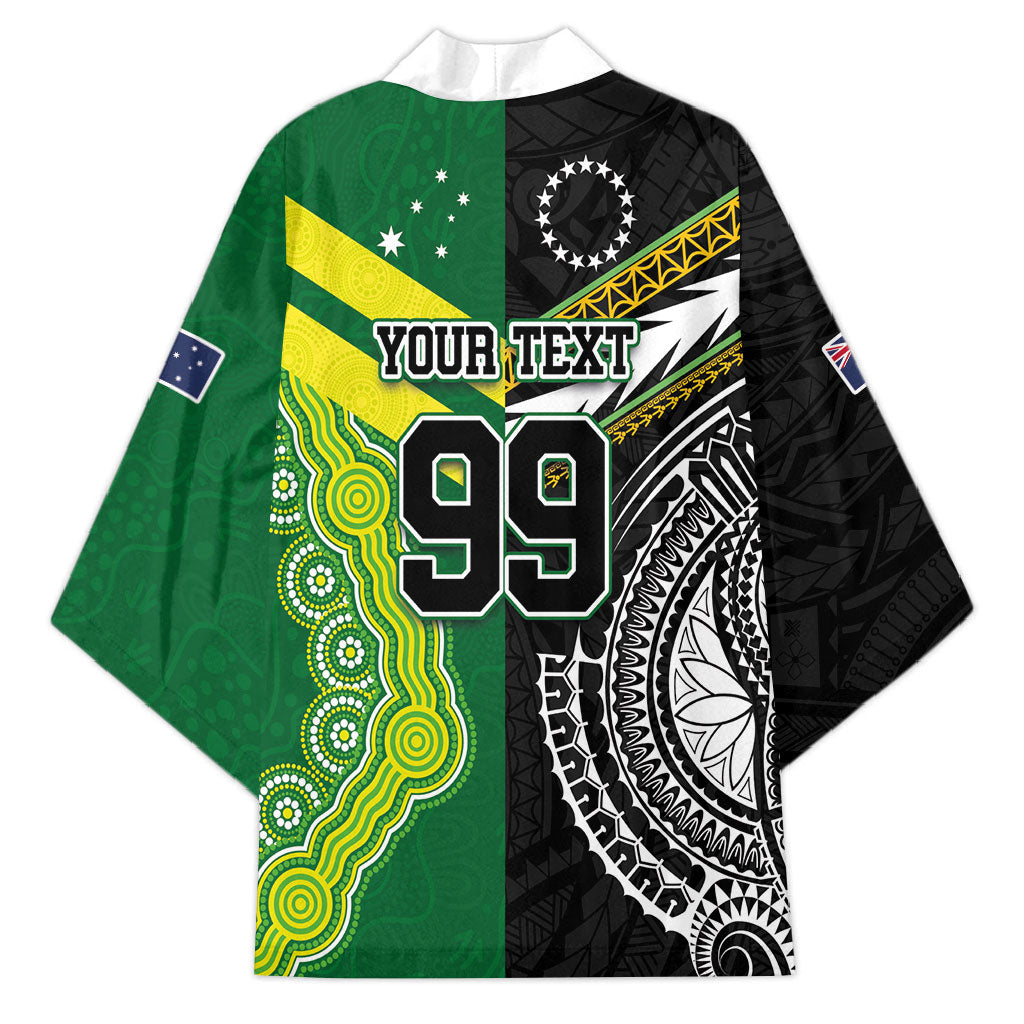 Custom Rugby Cook Islands and Australia Kimono Tatau Tribal with Aboriginal Chevron Sport Style