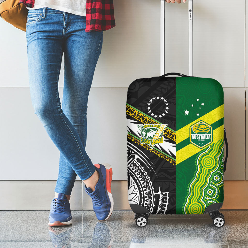 Rugby Cook Islands and Australia Luggage Cover Tatau Tribal with Aboriginal Chevron Sport Style