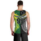 Custom Rugby Cook Islands and Australia Men Tank Top Tatau Tribal with Aboriginal Chevron Sport Style
