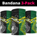 Rugby Cook Islands and Australia Neck Gaiter Tatau Tribal with Aboriginal Chevron Sport Style