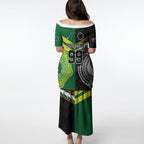 Custom Rugby Cook Islands and Australia Puletasi Tatau Tribal with Aboriginal Chevron Sport Style