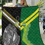 Rugby Cook Islands and Australia Quilt Tatau Tribal with Aboriginal Chevron Sport Style