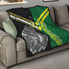 Rugby Cook Islands and Australia Quilt Tatau Tribal with Aboriginal Chevron Sport Style