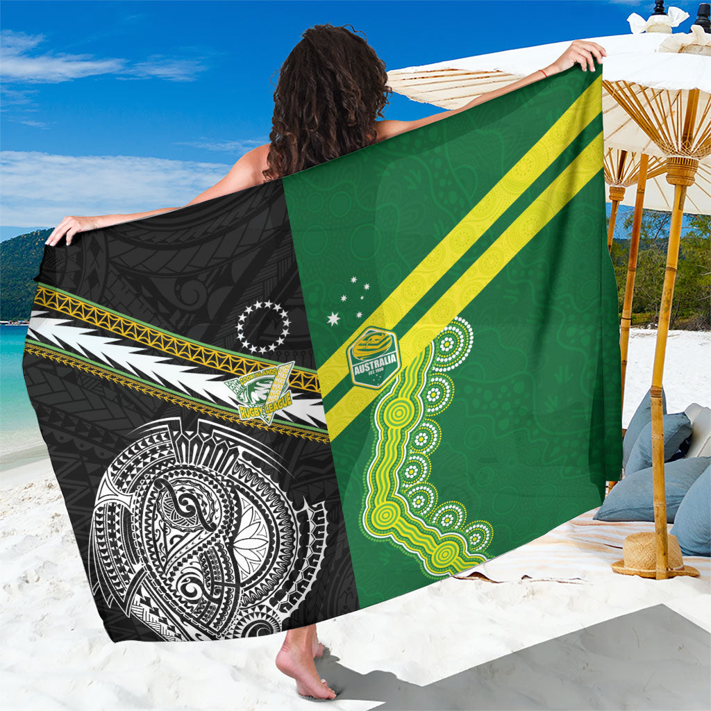 Rugby Cook Islands and Australia Sarong Tatau Tribal with Aboriginal Chevron Sport Style
