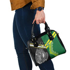 Rugby Cook Islands and Australia Shoulder Handbag Tatau Tribal with Aboriginal Chevron Sport Style