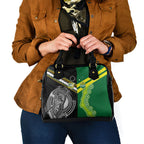 Rugby Cook Islands and Australia Shoulder Handbag Tatau Tribal with Aboriginal Chevron Sport Style