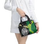 Rugby Cook Islands and Australia Shoulder Handbag Tatau Tribal with Aboriginal Chevron Sport Style