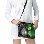 Rugby Cook Islands and Australia Shoulder Handbag Tatau Tribal with Aboriginal Chevron Sport Style