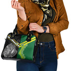 Rugby Cook Islands and Australia Shoulder Handbag Tatau Tribal with Aboriginal Chevron Sport Style
