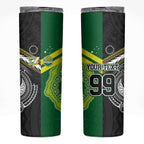 Custom Rugby Cook Islands and Australia Skinny Tumbler Tatau Tribal with Aboriginal Chevron Sport Style