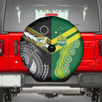 Rugby Cook Islands and Australia Spare Tire Cover Tatau Tribal with Aboriginal Chevron Sport Style